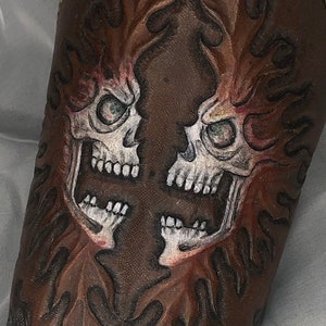 Single bracer arm cuff leather