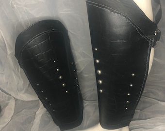 Shadow rouge greaves SCA renaissance fair LARP fantasy shin guards