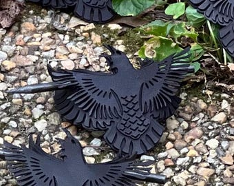 Leather Raven Hair Barrette