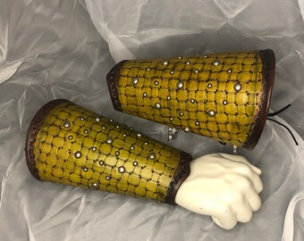 Basket weave bracers fantasy SCA renaissance fair cosplay LARP arm guards