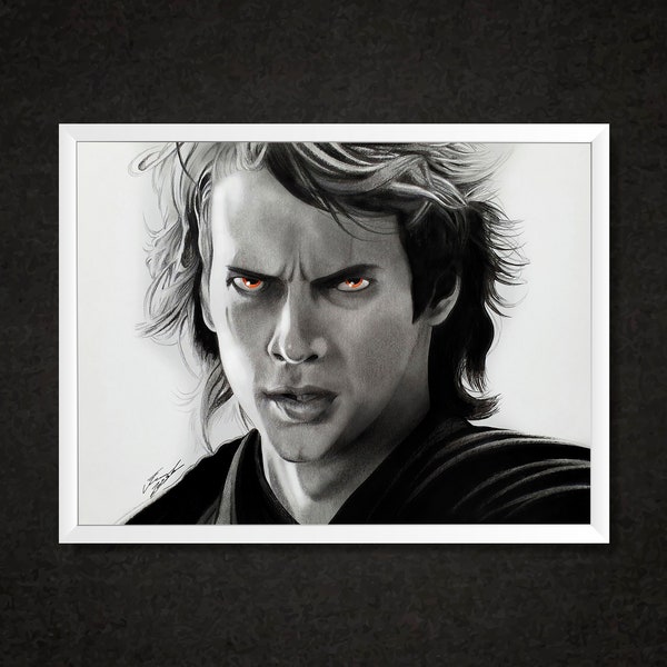 Anakin Skywalker digital print PDF & JPG | High Resolution Printable Handmade Drawing