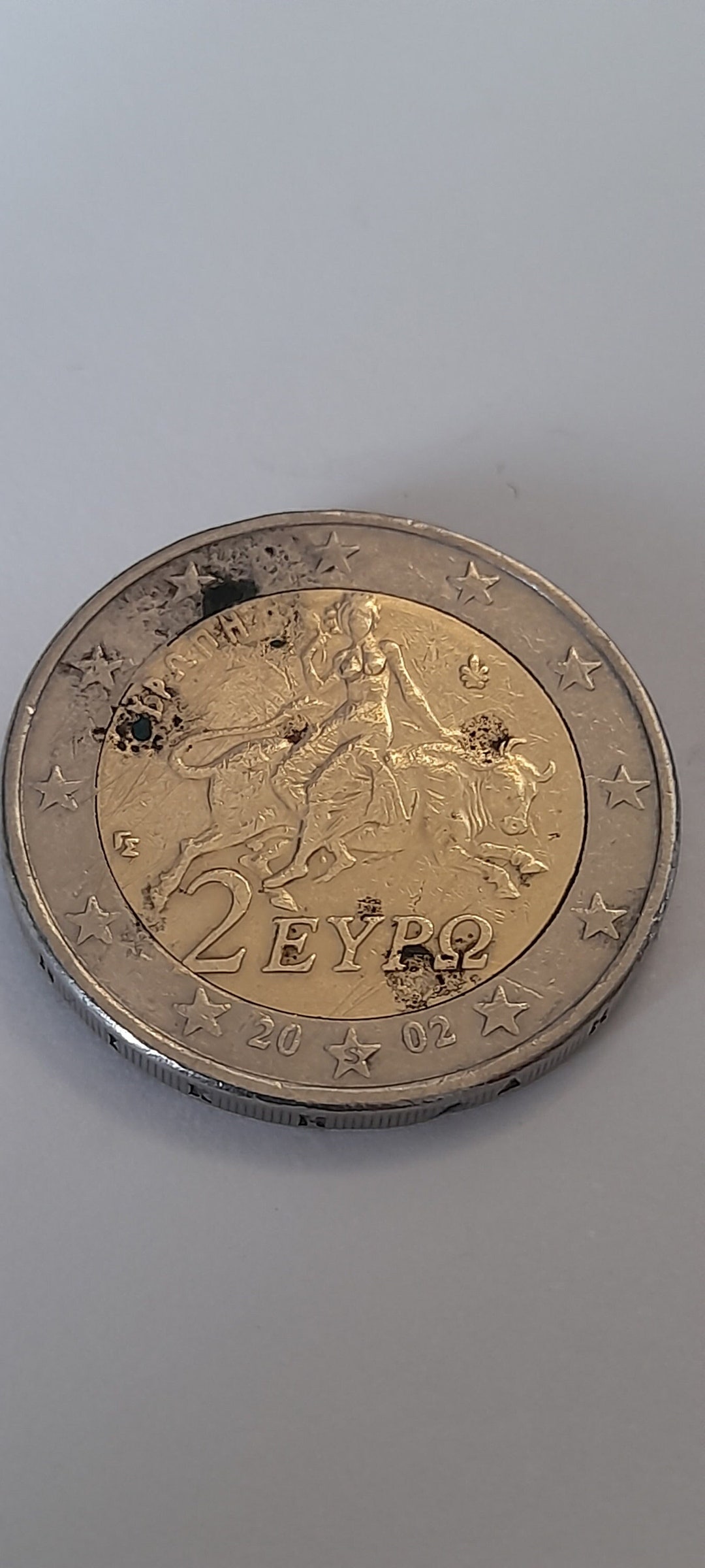 piece rare 2 euro grece 2002