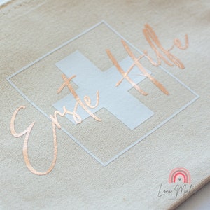 Individually designed travel first aid kit, first aid bag, pencil case, cosmetic bag, 100% organic cotton image 3