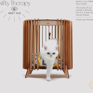 Nifty Theraphy RLS103, Cat Furniture, Bunny house, Cat Lover Gift, Modern Personalized Pet House, Handmade Rabbit House, Dog Crate Furniture