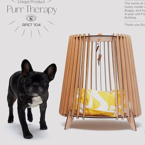 Purr Theraphy, Modern Personalized Pet House, Cat Furniture, Bunny house, Cat Lover Gift, Handmade Rabbit House, Dog Crate Furniture, RLS104