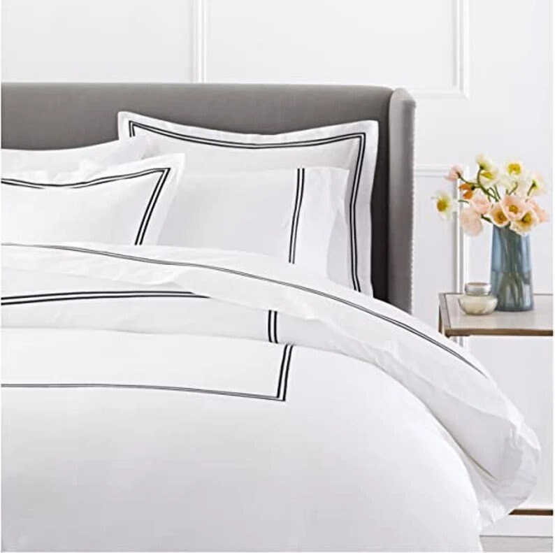 Black Border Duvet - Etsy