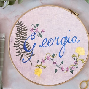 Kit de bordado con nombre de Georgia