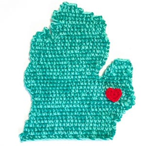 Michigan&#39;s Lower Peninsula X-Large Applique - Crochet Pattern Instant Download