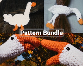 Goose Themed Crochet Pattern Bundle - Instant Download PDF