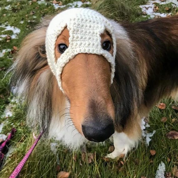 crochet dog muzzle