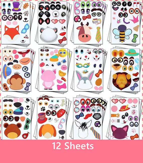 JOYIN 90 Animales Pegatinas Infantiles Pegatinas Set Haz tus propias hojas de adhesivos para mezcla y combina des Animales Salvajes y Marinos, Detalles Cumpleaños Infantiles JOYIN 90 Animales Pegatinas Infantiles Pegatinas Set Haz tus propias hojas de adhesivos para mezcla y combina des Animales Salvajes y Marinos, Detalles Cumpleaños Infantiles