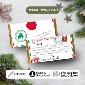 Emballage de chocolat Elf : Bienvenue/Je suis de retour imprimable (téléchargement numérique)