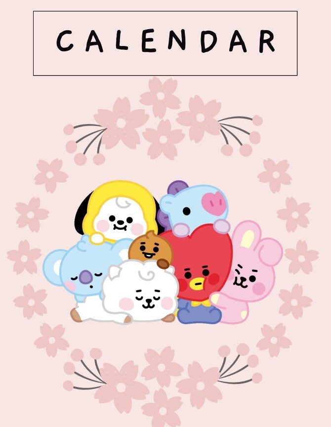 BT21 Downloadable Calendar Etsy