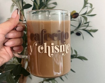 Cafecito y Chisme Mug, Cafecito y Concha Cup, Cafecito y Chisme Glass, Cafecito y Chisme, Cafecito y Pan Dulce, Cafecito Mug, Conchas Cup