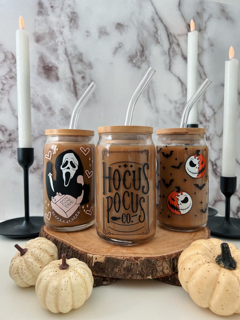 Hocus Pocus Cup Hocus Pocus Mug Halloween Glass Can Cup Etsy