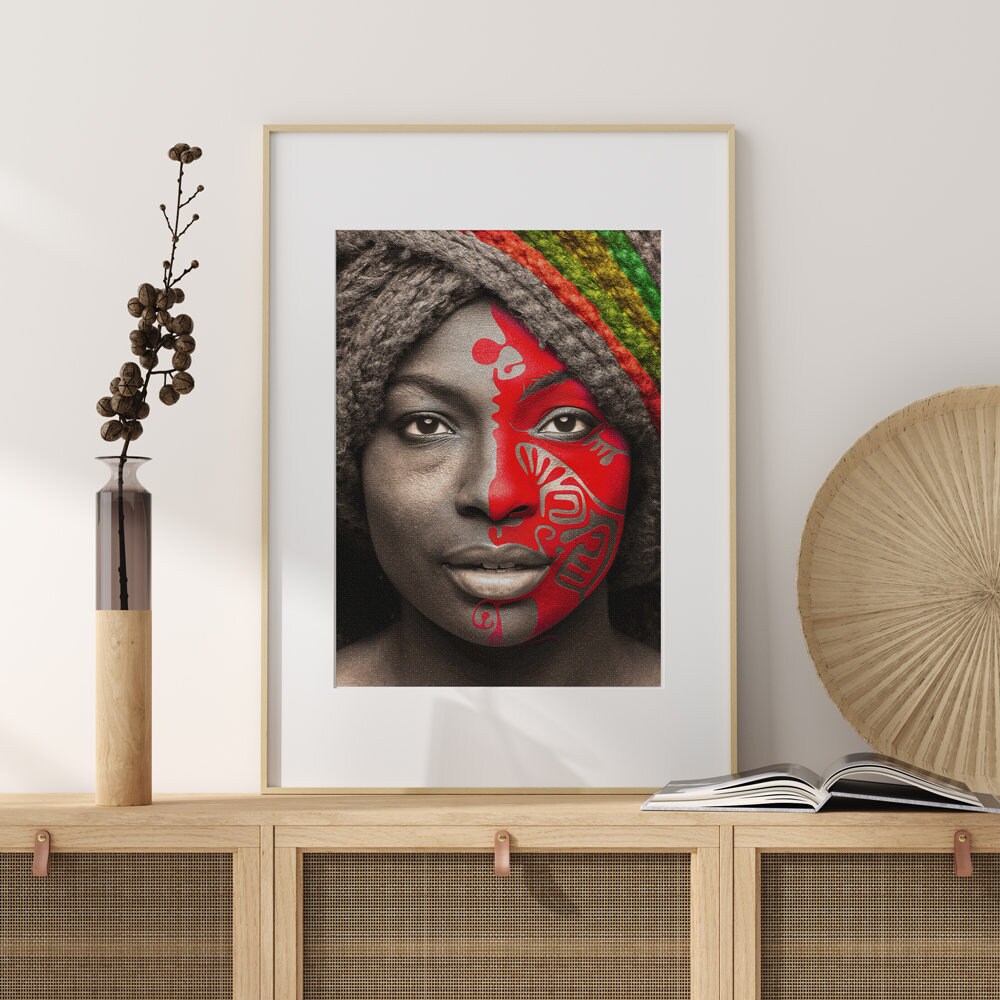 African American Art, Print DIGITAL DOWNLOAD, Africa Black Woman Art