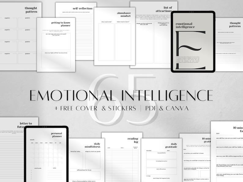 Emotional Intelligence Planner , Self-Awareness, Goal Setting A5 A4 PDF bild 1