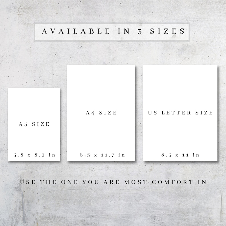 Daily Meal Planner Printable | Fitness & Diet Journal PDF A5 A4 Letter Sizes image 3