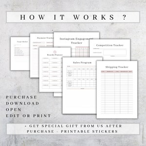 Printable Business Planner | 59 Templates | Small Etsy Seller Organizer Sheets PDF A4 A5 Letter image 6
