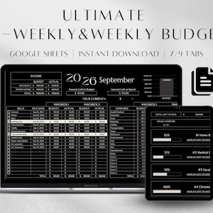 Ultimate Bi-Weekly Weekly Budget Google Sheets Digital Download
