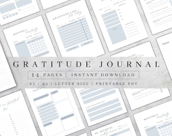 Gratitude Journal Printable | Dream Manifestation | Mindfulness / Positivity Planner | Daily Journal for Women | Gratitude Jar | A5, A4, PDF