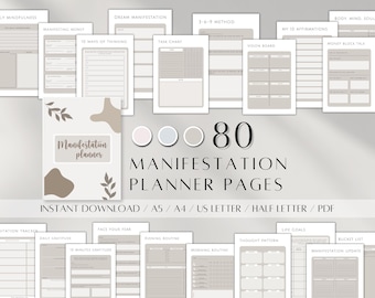 2026 Manifestation Planner | Vision Board, Goal Tracker (PDF Downloadable)