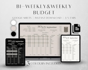 Paycheck Budget Spreadsheet | Biweekly Budget Template | Weekly Budget Template | Budget Spreadsheet Google Sheets | Bill Tracker