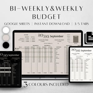 Paycheck Budget Spreadsheet | Biweekly Budget Template | Weekly Budget Template | Budget Spreadsheet Google Sheets | Bill Tracker image 1