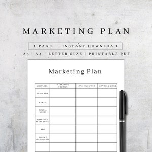 Business Marketing Plan | E-mail Campaign | Small Business Organizer PDF | SEO List | Content Marketing | Online Business Tools A5/A4/Letter