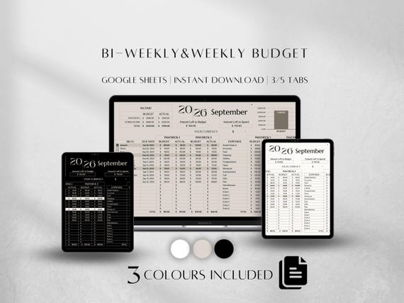 Paycheck Budget Planner Spreadsheet | Biweekly Weekly Budgeting Template | Finance Spreadsheets Google Sheets | Bill Tracker