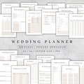 Wedding Planner Printable 2026 | Bridal Planning Book PDF | Checklist Budget Tracker A4 A5 Letter