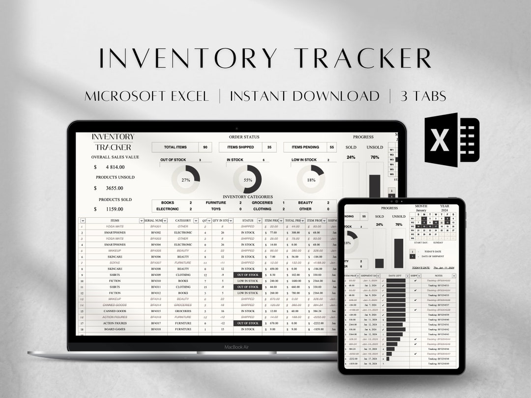 Excel Inventory Tracker Template Small Business Spreadsheet Inventory
