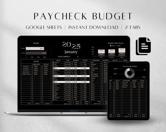 Budget by Paycheck Planner | Financial Spreadsheet | Google Sheets Budget Template| Monthly Budget Planner| Paycheck Budget Spreadsheet