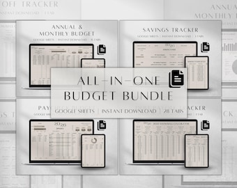 Google Sheets Budget Planner, Personal Finance Dashboard, Spreadsheet Bundle Monthly Income Tracker, Budget Binder