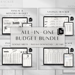 Planilha de Planejamento Financeiro do Google Sheets | Planilha de Orçamento | Orçamento Mensal para o Google Sheets | Pacote de Planejamento Financeiro para o Google