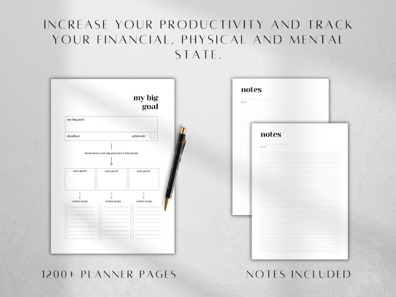ADHD Brain Dump Planner Printable | Productivity Ultimate Life Bundle | Therapy Journal Self-Care PDF image 6