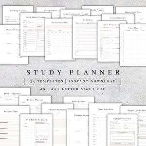 Printable Student Planner| Academic Planner Printable| College Student Planner| Productivity Project Planner Pdf| High School Planner 2024