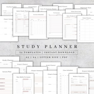 Printable Student Planner| Academic Planner Printable| College Student Planner| Productivity Project Planner Pdf| High School Planner 2025