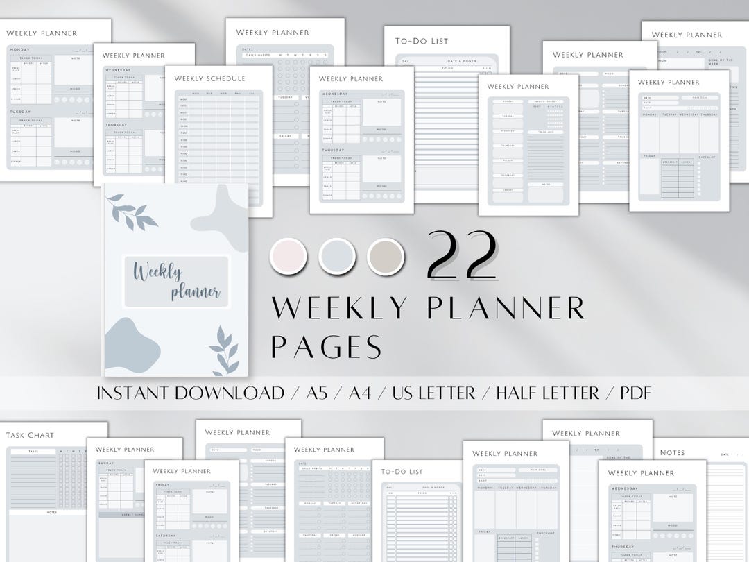 2026 Weekly Planner Printable | A4 A5 Letter Sizes (PDF Download) - Etsy