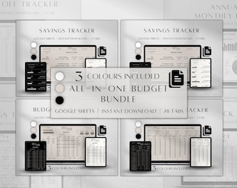 Haushaltstabelle Google Sheets | Google Spreadsheet Budget Vorlage | Monatliche Budget Tabelle | Jahresbudget Google Sheet Vorlage