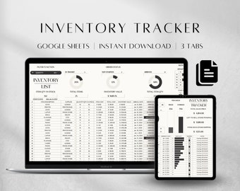 Inventory Tracker Spreadsheet | Small Business Template | Inventory Template Google Sheets | Inventory Log |Inventory List |Business Tracker
