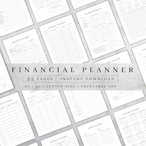 Printable Finance Planner | Annual Budget Planner| Debt Snowball Tracker| Financial Savings Binder| Bill Tracker| Payment Tracker Pdf A5, A4