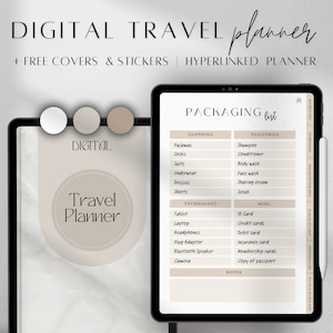Digital Travel Planner Journal | Digital GoodNotes Travel Planner | Goodnotes Planner | Vacation Planner 2025 | GoodNotes Travel Itinerary