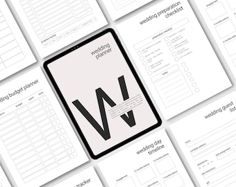 Wedding Planner Printable 2026, budget tracker, guest list, itinerary, timeline