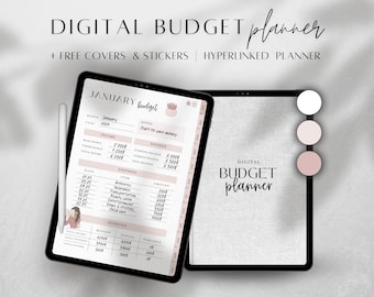 Hyperlinked Digital Budget Planner | GoodNotes, Notability (PDF-Format), Budgetordner