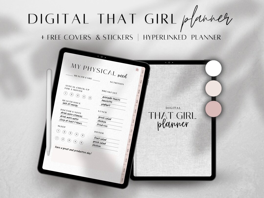 Digital That Girl Planner Self-care Worksheet Goodnotes 2024 iPad Self ...