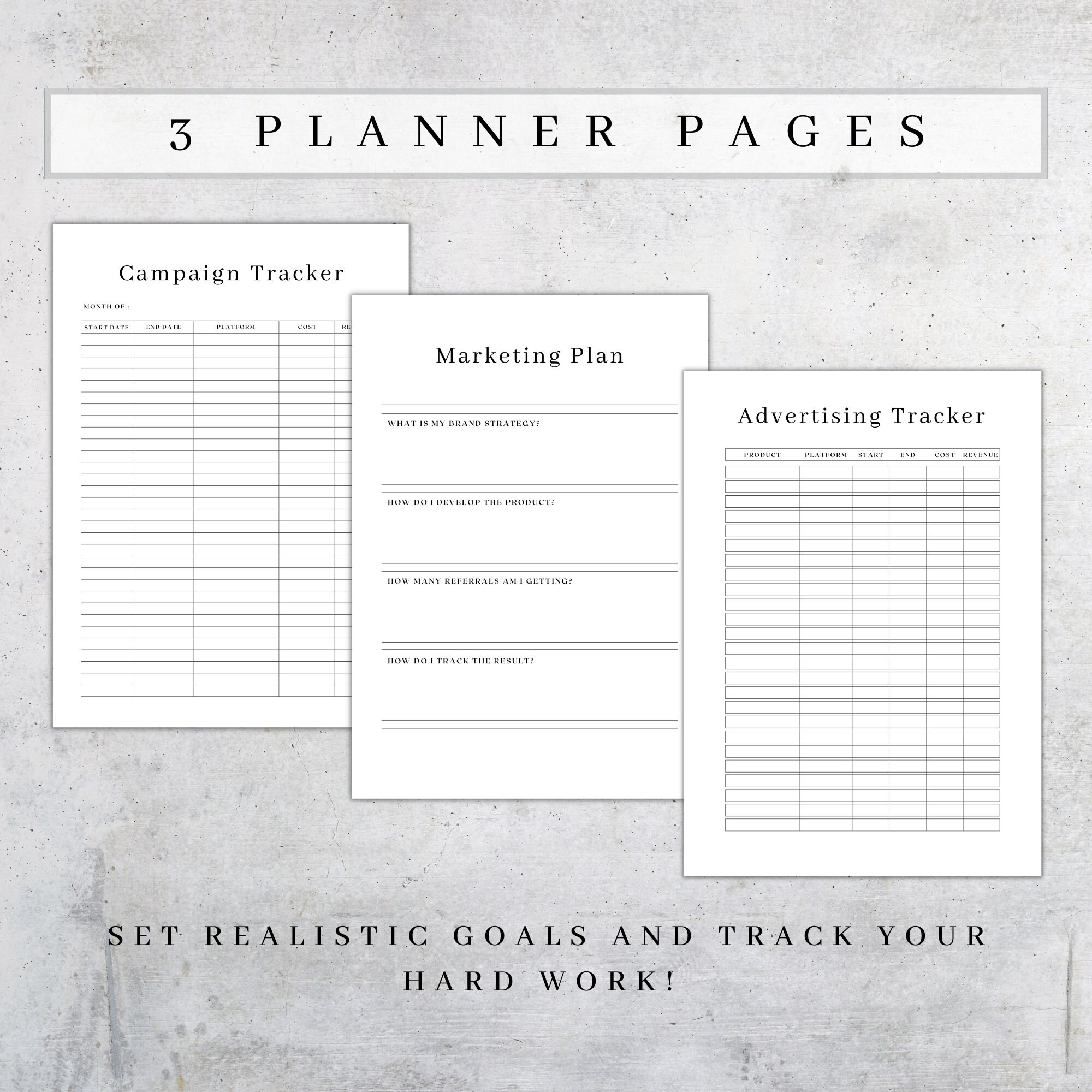 Printable Campaign &amp; Advertising Tracker Digital Ad Campaign - Etsy
