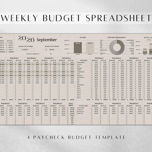 Budget Planner | Biweekly Budget Template Google Sheets | Monthly Expense Bill Income | Debt Savings Tracker Spreadsheet, Budget Binder image 3