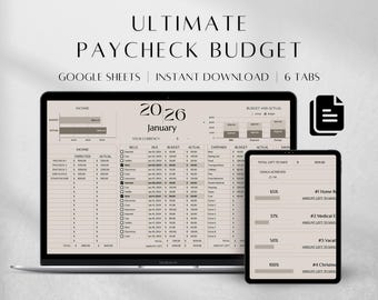 Paycheck Budget Spreadsheet Google Sheets, Savings Debt Snowball Payoff Tracker