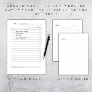 Wedding Planner Printable Printable Wedding Planner Pages Wedding Plan Bundle Wedding Planning Book Wedding Planner PDF, A4,A5, 2024 image 3